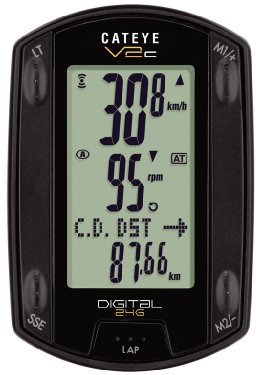 Fahrradcomputer Cat Eye V2c CC-TR 200DW Radcomputer schwarz