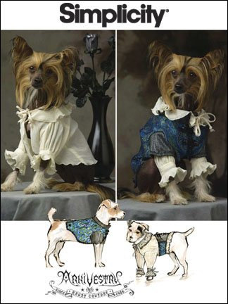 Simplicity 2759 Schnittmuster f r Hunde, viktorianischer Stil, Gr e XS, S, M