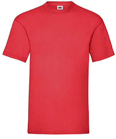 Fruit of the Loom Men's Short Sleeve T-Shirt - red - XL