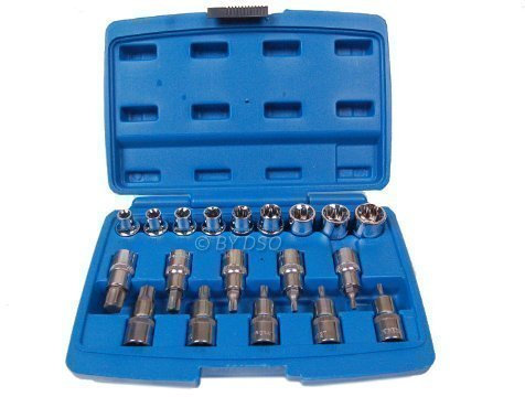 Bergen 19PC 1/2 Dr. Torx Bit & E Socket Set BER1146