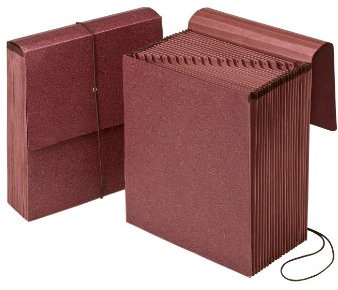 Pendaflex Vertikale verstärkte Alpha A-Z/21 Fächermappe, Briefgröße, je 1 Stück (14000), rote Faser