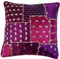 GURU SHOP Orientalische Kissenhülle, Kissenbezug Saree Patchwork - Lila, Violett, Synthetisch, 40x40x0,5 cm, Zierkissen, Dekokissen, Sofakissen