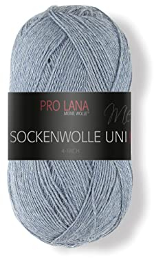 Pro Lana Sockenwolle Uni 4-fach 406 - graublau