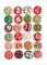 Logbuch-Verlag 24 Buttons Adventskalender Zahlen 1-24 - Metall Anstecker mit Nadel - Adventskalenderzahlen Weihnachtskalender basteln rot grün
