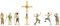 NOCH® Bergwanderer mit Gipfelkreuz, handkoloriertes Figuren-Set, 1:87 für die Spur H0, ideal für Dioramen und Modellbau