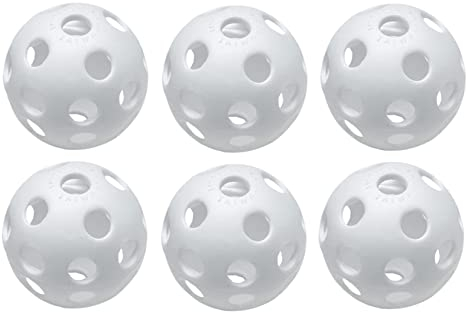 Easton Kunststoff-Trainings-Baseball, 22,9 cm, limitierter Flugball, 6 Stück