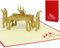 LIN17813, POP UP Karte - 3D Gutschein-Karte - Geschenkgutschein für Restaurant & Candle-Light Dinner - Geburtstags-Karte, N126