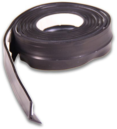 Brinox B82650N Paraspifferi in Gomma per Porte da Garage, Nero, 2,5 m