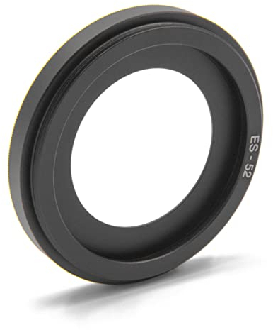 vhbw Gegenlichtblende Ersatz für Canon ES-52 für 52mm Objektiv Schwarz, Metall, Rund