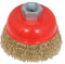 Silverline 969731 Brosse boisseau acier laitonné ondulé 100 mm