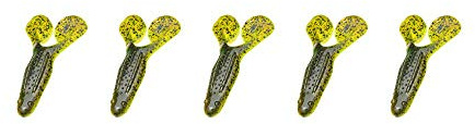 Strike King Rage Tail Toad Bait, Unisex-Erwachsene, Strike King RGTD-94 Rage Tail Toad, Green Pumpkin Chart Laminate, 5-Per Pack, Grüne Kürbistafel Laminat, 4-Inch