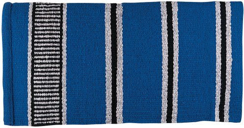 Weaver Leather Satteldecke, doppelt gewebt, Blau/Grau/Schwarz, 81,3 x 162 cm