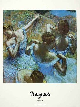 Edgar Degas Poster Kunstdruck Blaue Tänzerinnen Poster Kunstdruck