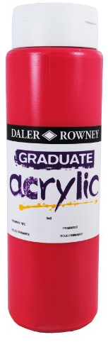 Daler-Rowney Graduate - Pintura acrílica (bote de 500 ml), color rojo primario