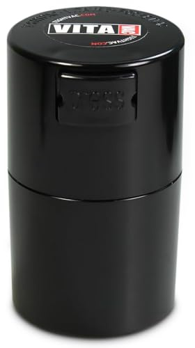 Vitavac - 5g to 20 grams Vacuum Sealed Container - Black
