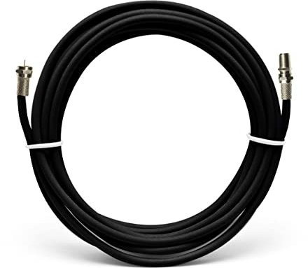 RosenetSys Virgin/Sky Extension Cable - suitable for Virgin Media (all equipment including 360, V6, Hub 3 4 and 5) and Sky & Freesat boxes Coaxial (10m Black)