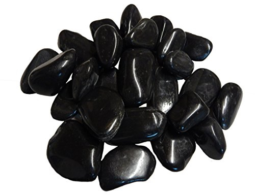 Galets polis Gravier brillant Galets de rivière Galets Gravier de jardin Gravier décoratif noir ou marron - différentes quantités (100kg noir)