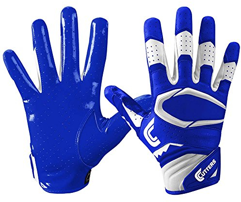 Cutters Gloves S451 REV Pro 2.0 Gants de receveur de football avec grip C-TACK collant, Bleu roi