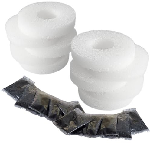 Finest-Filters Kit d'entretien pour aquarium avec 10 filtres compatibles Biorb