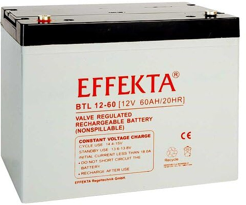 EFFEKTA BTL12-60/12V 60Ah AGM Blei Akku Batterie