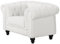 Menzzo Grand Fauteuil Chesterfield - Sessel Weiß