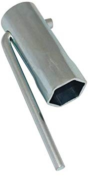 Zündkerzenschlüssel Buzzetti 21 mm L 64 mm aus verstärktem Rohr mit klappbarem Griff (4802)