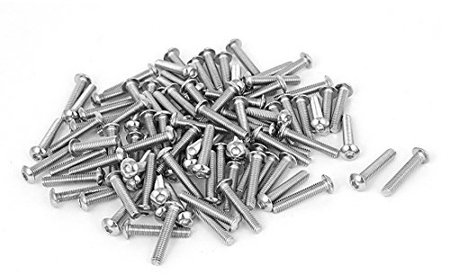 Sourcingmap M3x16mm Stainless Steel Hex Socket Button Head Bolts Screws 100 Pcs