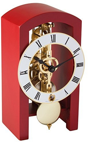 Pendeluhr SKELETON rot - (23015-360721) by Hermle