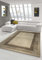 Designer Teppich Moderner Wohnzimmer Velours Kurzflor mit Winchester Bordüre in Braun Beige Creme - Größe 120x170 cm