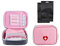 SwirlColor Pillen Box Organizer Tragbarer Klein Medizinhalter Erste-Hilfe-Tasche Leer Pille Organisator mit dem Multi-Tasche für Reisen 1 Stücke 13x10x4cm - Rosa