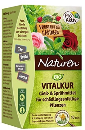 Naturen Bio Vitalkur Pflanzenstärkungsmittel zum gießen und sprühen für schädlingsanfällige Pflanzen mit Kräutermischung, 10 Pads