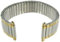 Speidel Herren-Uhrenarmband Twist-O-Flex Edelstahl Stretch Metall mit selbsteinstellenden geraden oder gebogenen Enden für 16 mm 17 mm 18 mm 19 mm 20 mm 21 mm 22 mm, Zweifarbig., Straight End, Classic