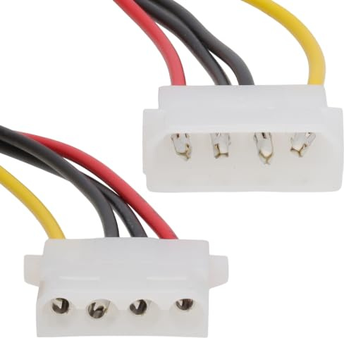 kenable 4 Pin Molex Power Extension Cable Male to Female LP4 Internal PC PSU Lead 12cm