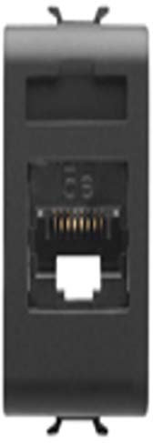 Gewiss GW12421 RJ-45 schwarz – Steckdose (22 mm, 31 mm, 44 mm)