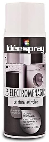 SINTO - Bombe Peinture Idéespray Les Éléctroménagers - Blanc Brillant Lessivable - Aérosol 400 ML