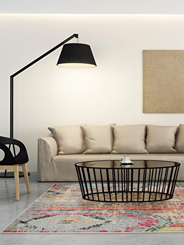 benuta Vintage Teppich CASA Türkis 200 x 290 cm - Teppich für Wohnzimmer, Schlafzimmer und Flur - Pflegeleicht - Fußbodenheizung Geeignet