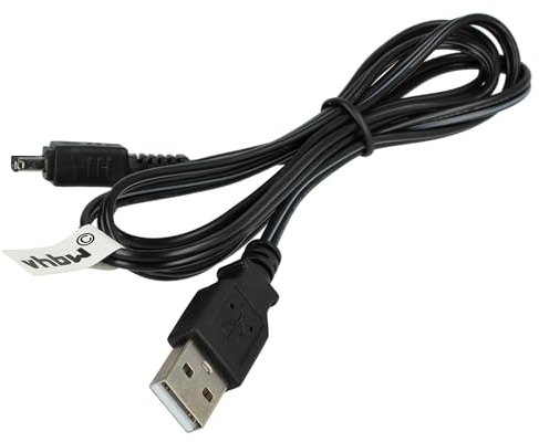 vhbw USB-Ladekabel kompatibel mit Canon Legria HF R38 | HF R36, HF R806, HF R78, HF R706, HF R76 Kamera, Videokamera, Camcorder Schwarz