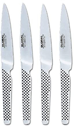 Global GSF-4023-Set di 4 coltelli da bistecca, 4, argento