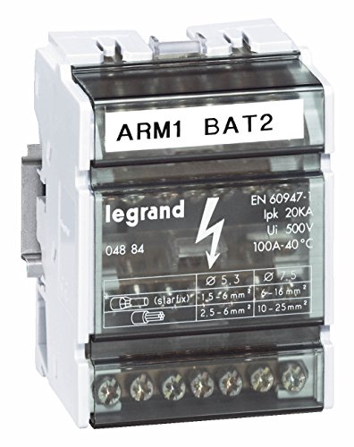 Legrand MORSETTIERE 100A 4P 4M - Terminalblock aus Kunststoff mit Schraubanschluss und DIN-Schienenmontage