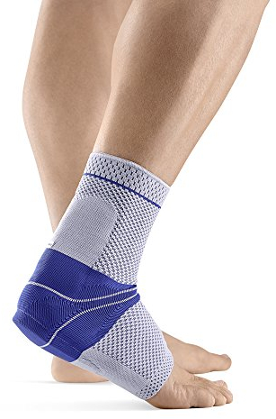 Bauerfeind AchilloTrain Knöchelbandage – atmungsaktive Knit Knöchelbandage für Gezielte Entlastung der Achillessehne ohne die Mobilität einzuschränken – Herren, Titan, 3