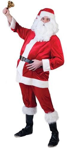 Funny Fashion 693002 - Nikolaus Anzug, Santa velvet (Vest, pants, hat, belt), Größe 52-54