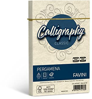 Buste Pergamena 12x18cm Kalligraphie Pergamena Liscio Favini Naturale 90g A57Q207 (conf.25)
