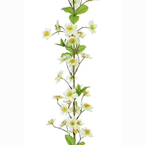 Floristrywarehouse Kunstblumen-Girlande, Apfelblüten, 180 cm, Creme