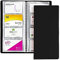 Favorit, Porta Biglietti da Visita formato 12,7x27 cm con 20 Buste Fisse a 4 Tasche cadauna, Formato Buste 6 x 10(x4), Nero