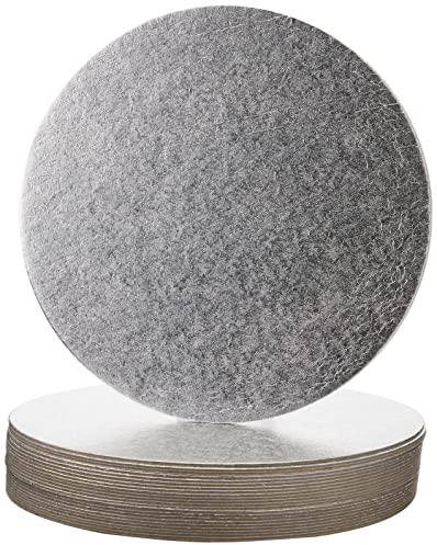 Culpitt 9 Cut-Edge Round Boards, 25 Pack, Cake Decorating Wedding Support Cards 1.8 mm, 9-Inch, Silver - Packs of 25