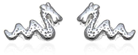 Alexander Castle Ohrstecker aus 925er Sterlingsilber, schottisches Loch Ness Monster, 9 mm x 7 mm, mit Schmuck-Geschenk-Box, schottische Geschenke für Frauen, Mädchen, Teenager, Sterling Silber