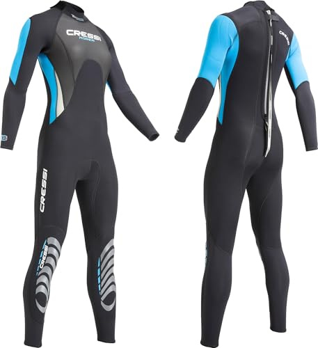 Cressi Morea Lady Monopiece Wetsuit 3mm Traje de Buceo Neopreno, Mujer, Negro/Turquesa/Plata, XL/5