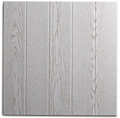 DECOSA Dalle de plafond ATHEN - polystyrène - effet bois-couleur frêne blanc - 50 x 50 cm - 2 sachets (=4 m2)