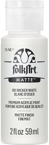FolkArt K901 Acrylic Paint in Assorted Colors (2 oz), 901, Wicker White