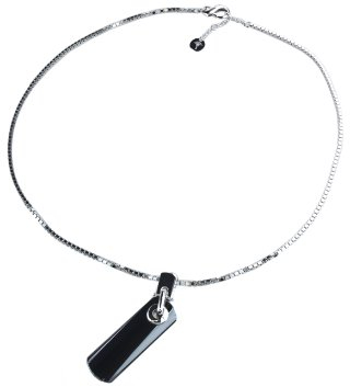 Joop! Damen-Halskette mit Anhänger 925 Sterling Silber Onyx JPNL90294A470